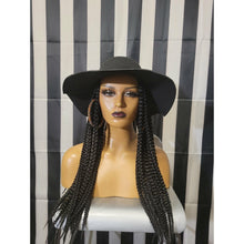 Load image into Gallery viewer, Fedora Braided Wig Hat
