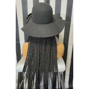 Fedora Braided Wig Hat