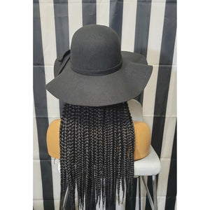 Fedora Braided Wig Hat